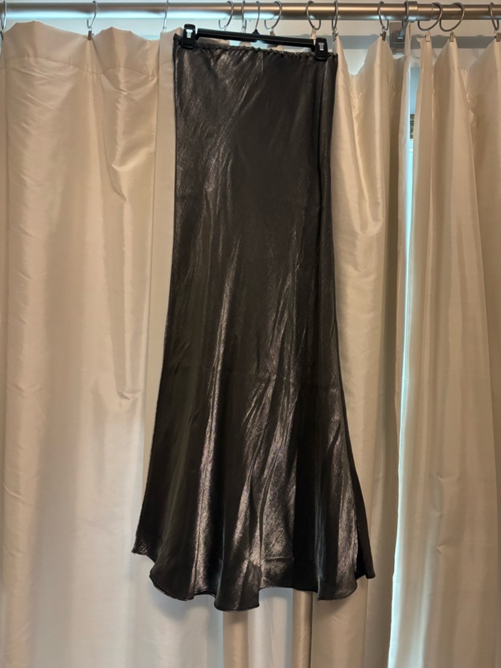 Max Studio silver gray maxi skirt. NWT.